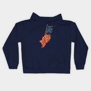 Vintage American Flag Kids Hoodie